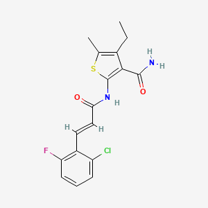 2-{[3-(2-chloro-6-fluorophenyl)acryloyl]amino}-4-ethyl-5-methyl-3-thiophenecarboxamide