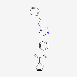 N-{4-[5-(2-phenylethyl)-1,2,4-oxadiazol-3-yl]phenyl}-2-thiophenecarboxamide