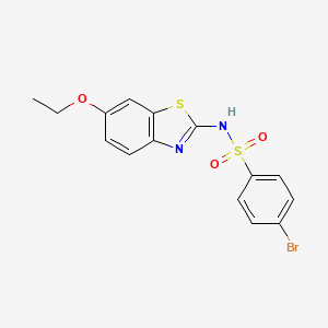 molecular formula C15H13BrN2O3S2 B3520434 4-BROMO-N-(6-ETHOXY-13-BENZOTHIAZOL-2-YL)BENZENE-1-SULFONAMIDE 