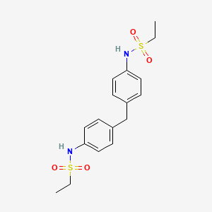 molecular formula C17H22N2O4S2 B3520458 N-{4-[(4-ETHANESULFONAMIDOPHENYL)METHYL]PHENYL}ETHANE-1-SULFONAMIDE 