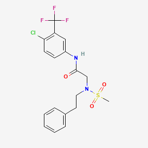 N-[4-chloro-3-(trifluoromethyl)phenyl]-2-[methylsulfonyl(2-phenylethyl)amino]acetamide