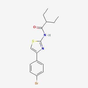 molecular formula C15H17BrN2OS B3520481 N-[4-(4-bromophenyl)-1,3-thiazol-2-yl]-2-ethylbutanamide 