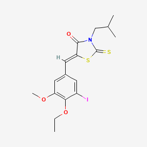 5-(4-ethoxy-3-iodo-5-methoxybenzylidene)-3-isobutyl-2-thioxo-1,3-thiazolidin-4-one