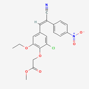 methyl 2-[2-chloro-4-[(E)-2-cyano-2-(4-nitrophenyl)ethenyl]-6-ethoxyphenoxy]acetate