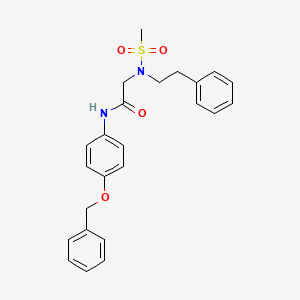 N~1~-[4-(benzyloxy)phenyl]-N~2~-(methylsulfonyl)-N~2~-(2-phenylethyl)glycinamide