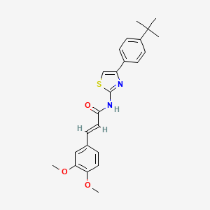 N-[4-(4-tert-butylphenyl)-1,3-thiazol-2-yl]-3-(3,4-dimethoxyphenyl)acrylamide