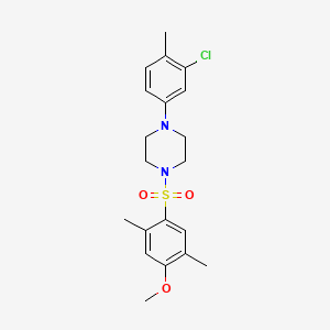 1-(3-Chloro-4-methylphenyl)-4-(4-methoxy-2,5-dimethylbenzenesulfonyl)piperazine