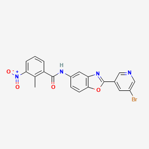 N-[2-(5-bromo-3-pyridinyl)-1,3-benzoxazol-5-yl]-2-methyl-3-nitrobenzamide