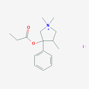 molecular formula C29H45IN2O4 B035206 3-Hydroxy-3-phenyl-1,1,4-trimethylpyrrolidinium iodide propionate CAS No. 102584-73-6