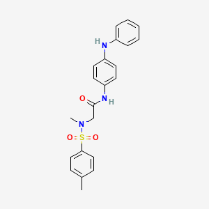 molecular formula C22H23N3O3S B3520609 N-(4-anilinophenyl)-2-[methyl-(4-methylphenyl)sulfonylamino]acetamide 