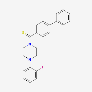 molecular formula C23H21FN2S B3520614 1-(4-biphenylylcarbonothioyl)-4-(2-fluorophenyl)piperazine 