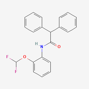 molecular formula C21H17F2NO2 B3520665 N-[2-(difluoromethoxy)phenyl]-2,2-diphenylacetamide 