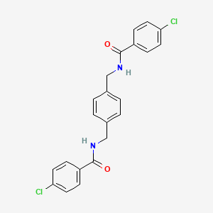 4-CHLORO-N-[(4-{[(4-CHLOROPHENYL)FORMAMIDO]METHYL}PHENYL)METHYL]BENZAMIDE