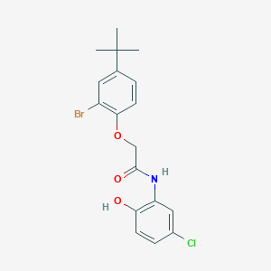 molecular formula C18H19BrClNO3 B3520695 2-(2-bromo-4-tert-butylphenoxy)-N-(5-chloro-2-hydroxyphenyl)acetamide 