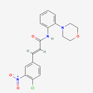 molecular formula C19H18ClN3O4 B3520731 (2E)-3-(4-chloro-3-nitrophenyl)-N-[2-(morpholin-4-yl)phenyl]prop-2-enamide 