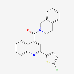 molecular formula C23H17ClN2OS B3520765 [2-(5-CHLORO-2-THIENYL)-4-QUINOLYL][3,4-DIHYDRO-2(1H)-ISOQUINOLINYL]METHANONE 