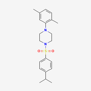 molecular formula C21H28N2O2S B3520768 1-(2,5-Dimethylphenyl)-4-(4-propan-2-ylphenyl)sulfonylpiperazine 