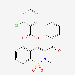 3-benzoyl-2-methyl-1,1-dioxido-2H-1,2-benzothiazin-4-yl 2-chlorobenzoate