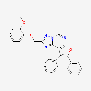 2-[(2-methoxyphenoxy)methyl]-8,9-diphenylfuro[3,2-e][1,2,4]triazolo[1,5-c]pyrimidine