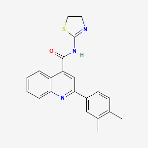 N-(4,5-dihydro-1,3-thiazol-2-yl)-2-(3,4-dimethylphenyl)quinoline-4-carboxamide