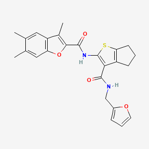 N-(3-{[(2-furylmethyl)amino]carbonyl}-5,6-dihydro-4H-cyclopenta[b]thien-2-yl)-3,5,6-trimethyl-1-benzofuran-2-carboxamide