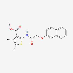 molecular formula C20H19NO4S B3520855 methyl 4,5-dimethyl-2-(2-(naphthalen-2-yloxy)acetamido)thiophene-3-carboxylate 