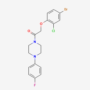 molecular formula C18H17BrClFN2O2 B3520870 2-(4-Bromo-2-chlorophenoxy)-1-[4-(4-fluorophenyl)piperazin-1-yl]ethanone 