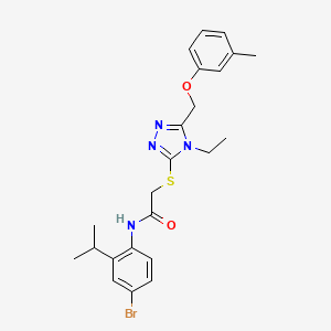 N-[4-bromo-2-(propan-2-yl)phenyl]-2-({4-ethyl-5-[(3-methylphenoxy)methyl]-4H-1,2,4-triazol-3-yl}sulfanyl)acetamide