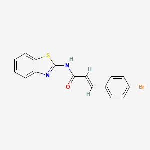 molecular formula C16H11BrN2OS B3520905 (2E)-N-(1,3-benzothiazol-2-yl)-3-(4-bromophenyl)prop-2-enamide 