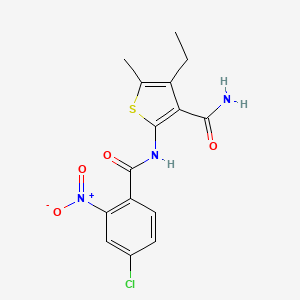 2-[(4-chloro-2-nitrobenzoyl)amino]-4-ethyl-5-methyl-3-thiophenecarboxamide