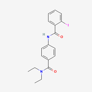 molecular formula C18H19IN2O2 B3520940 N-{4-[(diethylamino)carbonyl]phenyl}-2-iodobenzamide 