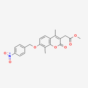 METHYL 2-{4,8-DIMETHYL-7-[(4-NITROPHENYL)METHOXY]-2-OXO-2H-CHROMEN-3-YL}ACETATE