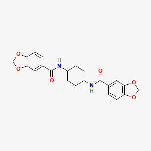 N-[4-(2H-13-BENZODIOXOLE-5-AMIDO)CYCLOHEXYL]-2H-13-BENZODIOXOLE-5-CARBOXAMIDE