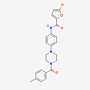 5-bromo-N-{4-[4-(4-methylbenzoyl)-1-piperazinyl]phenyl}-2-furamide