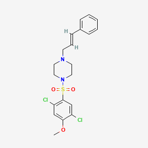 molecular formula C20H22Cl2N2O3S B3521081 1-(2,5-dichloro-4-methoxyphenyl)sulfonyl-4-[(E)-3-phenylprop-2-enyl]piperazine 