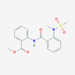 molecular formula C17H18N2O5S B3521101 methyl 2-({2-[methyl(methylsulfonyl)amino]benzoyl}amino)benzoate 