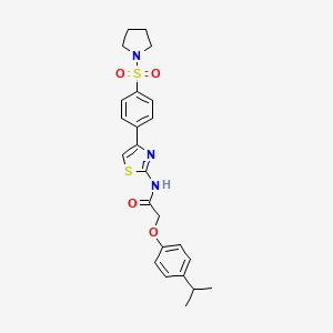 2-[4-(propan-2-yl)phenoxy]-N-{4-[4-(pyrrolidine-1-sulfonyl)phenyl]-1,3-thiazol-2-yl}acetamide