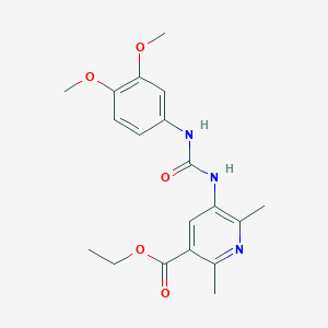 ethyl 5-({[(3,4-dimethoxyphenyl)amino]carbonyl}amino)-2,6-dimethylnicotinate