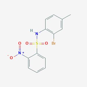 molecular formula C13H11BrN2O4S B3521133 N-(2-bromo-4-methylphenyl)-2-nitrobenzenesulfonamide CAS No. 88312-90-7