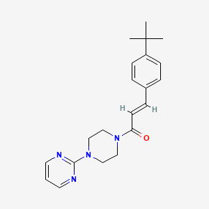 molecular formula C21H26N4O B3521154 2-{4-[3-(4-tert-butylphenyl)acryloyl]-1-piperazinyl}pyrimidine 