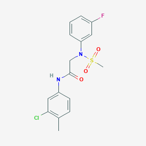 N-(3-chloro-4-methylphenyl)-N~2~-(3-fluorophenyl)-N~2~-(methylsulfonyl)glycinamide