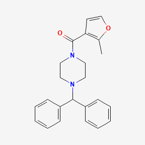 molecular formula C23H24N2O2 B3521187 (4-BENZHYDRYLPIPERAZINO)(2-METHYL-3-FURYL)METHANONE 