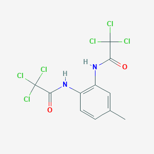 molecular formula C11H8Cl6N2O2 B3521224 N,N'-(4-methyl-1,2-phenylene)bis(2,2,2-trichloroacetamide) 