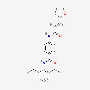 molecular formula C24H24N2O3 B3521233 N-(2,6-diethylphenyl)-4-{[3-(2-furyl)acryloyl]amino}benzamide 