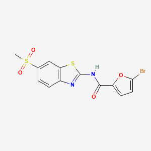 molecular formula C13H9BrN2O4S2 B3521240 5-BROMO-N-(6-METHANESULFONYL-13-BENZOTHIAZOL-2-YL)FURAN-2-CARBOXAMIDE 