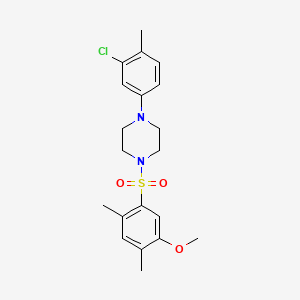 1-(3-Chloro-4-methylphenyl)-4-(5-methoxy-2,4-dimethylbenzenesulfonyl)piperazine