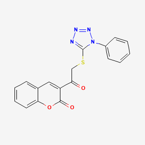 3-{2-[(1-PHENYL-1,2,3,4-TETRAZOL-5-YL)SULFANYL]ACETYL}CHROMEN-2-ONE