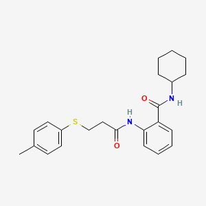 N-cyclohexyl-2-({3-[(4-methylphenyl)thio]propanoyl}amino)benzamide