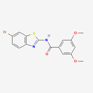 molecular formula C16H13BrN2O3S B3521309 N-(6-bromo-1,3-benzothiazol-2-yl)-3,5-dimethoxybenzamide 