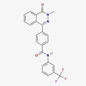 molecular formula C23H16F3N3O2 B3521320 4-(3-methyl-4-oxo-3,4-dihydro-1-phthalazinyl)-N-[3-(trifluoromethyl)phenyl]benzamide 